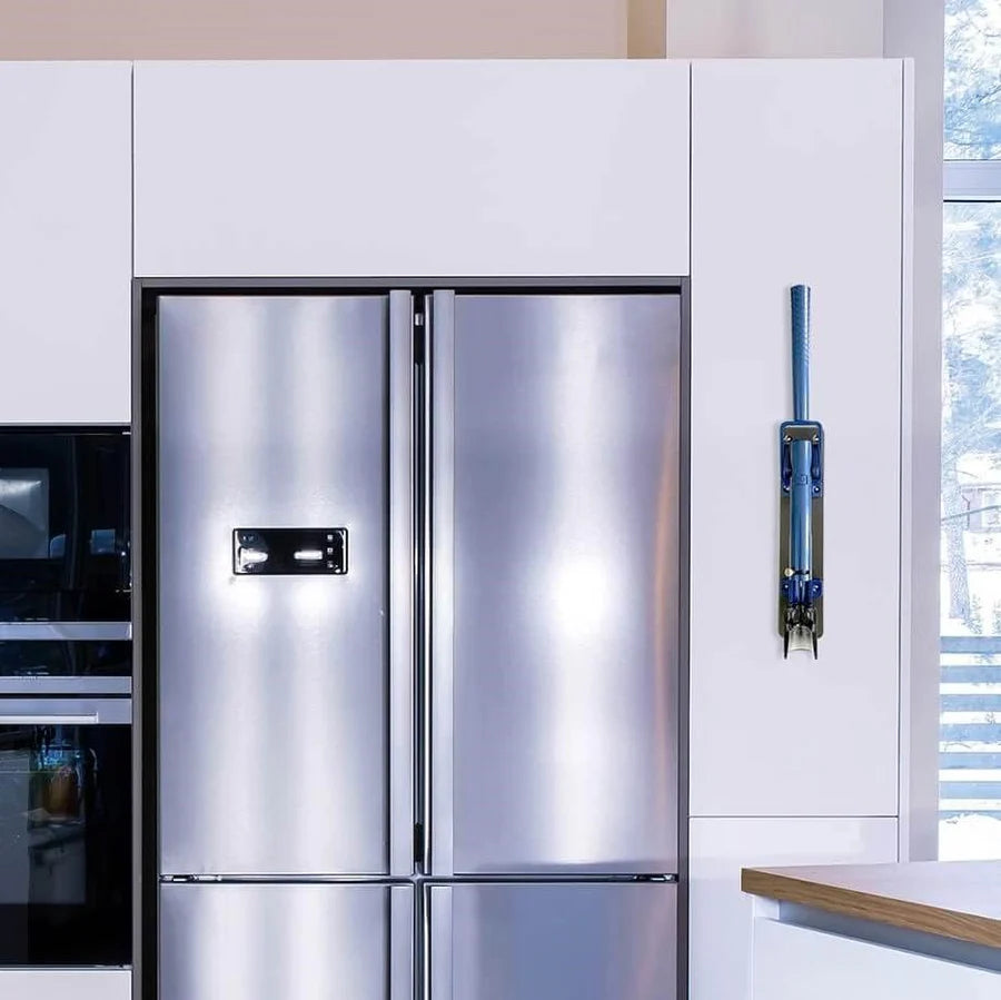 BOJ Professional Wine Opener LUX Blue Havana Dark Gray Wooden Backing Wall Mounted Corkscrew Vintage Model 110 10446 bojpro.com